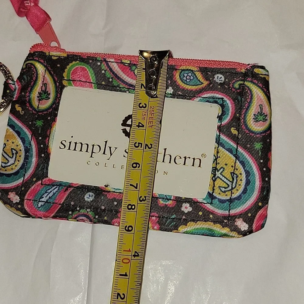 Simply Southern Keyring Key Ring ID Wallet Card holder  NWT P.